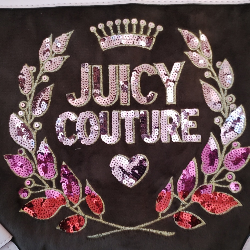 👑RARE!JUICY COUTURE Floral Ombre ColorSequin *DAYDREAMER* Pink+Brown Bag❤️💜 🩷 - Picture 8 of 10